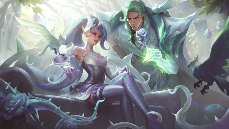 rose, League of Legends, Swain, Zyra, Swain (League of Legends), video games, 4K, game art