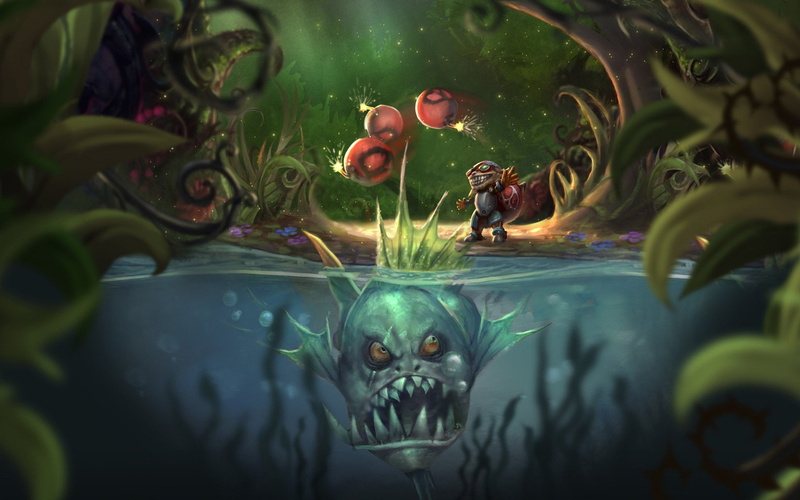 1080P, reflection, animals in the wild, floating on water, Ziggs (League Of Legends), leaf, League Of Legends, vertebrate, Video Game, animal wildlife
