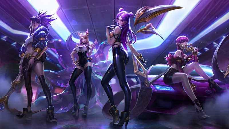 League Of Legends, Ahri (League Of Legends), Akali (League Of Legends), 8K, KaiSa (League of Legends), Evelynn (League Of Legends), Video Game