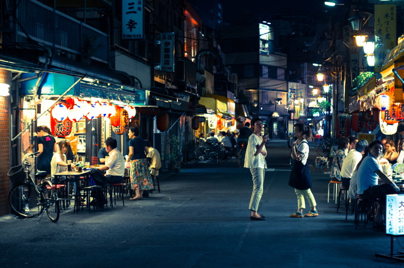 neon, Japan, people, 1080P, night, Masashi Wakui, city