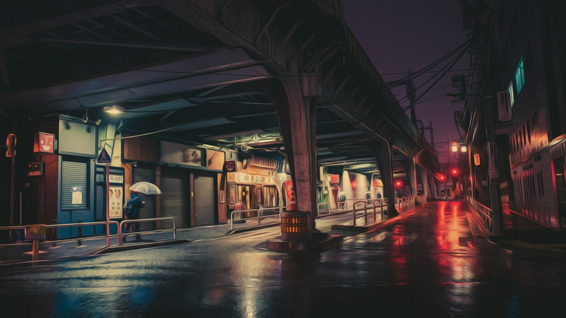 Neon lights, photography, Masashi Wakui, Photo Manipulation, 2K