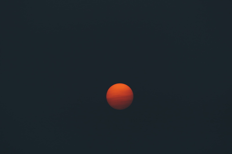idyllic, orange, scenics - nature, space, outdoors, view, sun, beauty in nature, sunset, no people, night, glow, gradient, orb, shape, lake, low angle view