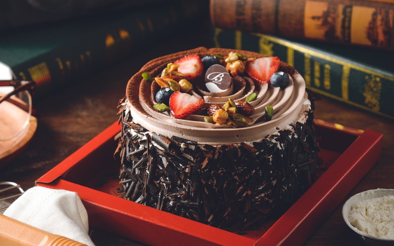 food, strawberries, cake, fruit, blueberries, 1080P