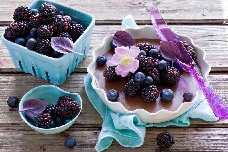 1080P, berries, blueberries, food, blackberries