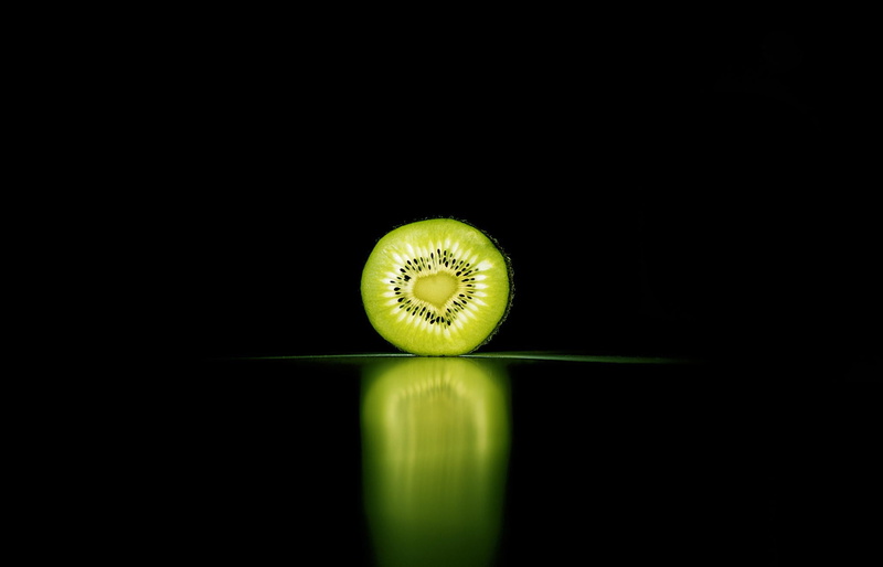 food, 1080P, green, kiwi (fruit), reflection, fruit