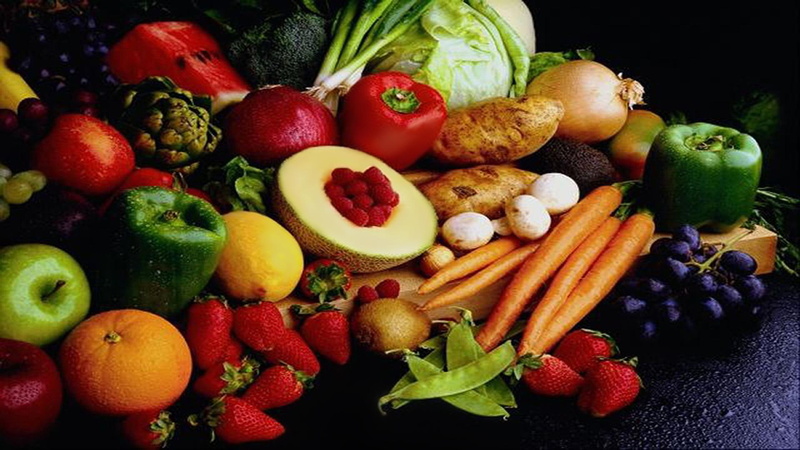 carrots, bounty, grapes, 1080P, pepper, vegetables, fruit, onion, apple, orange, s, nature, beans, 3d, melon, strawberry, lemon