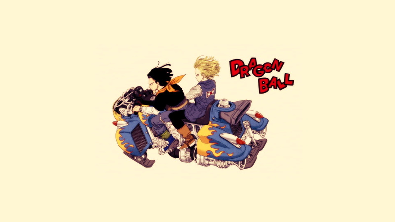 manga, 1080P, simple background, Android 18, Dragon Ball Z, Android 17, Dragon Ball