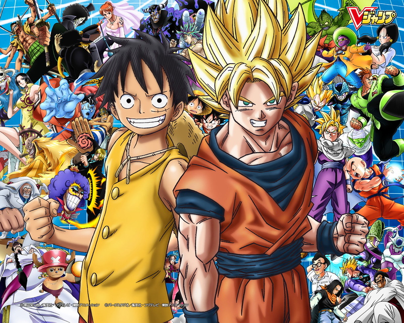 1080P, Cell (Dragon Ball), Franky (One Piece), Monkey D. Luffy, Android 16 (Dragon Ball), Brook (One Piece), Crossover, Nico Robin, Anime, Boa Hancock