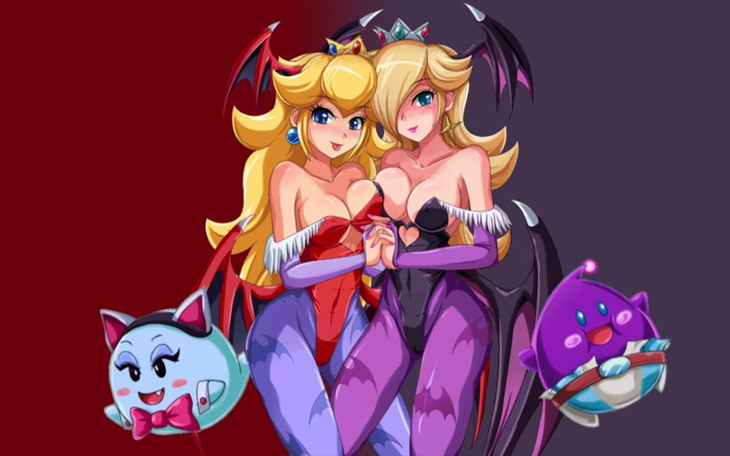 hd, art, video, x, capcom, 1080P, rosalina, mario, nintendo, Morrigan, games, peach