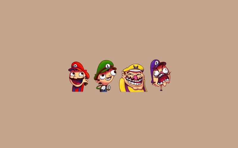 wario, art, trollface, hd, 1080P, x, luigi, Mario, waluigi, coolface, games, video