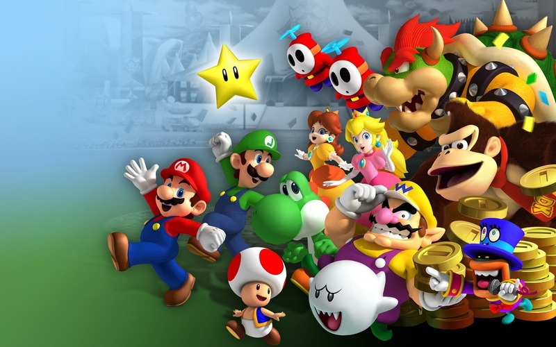 multi colored, choice, day, abundance, still life, creativity, high angle view, variation, art and craft, mario bros_ luigi princess peach yoshi wario donkey kong toad character video games nintendo mario kart 8