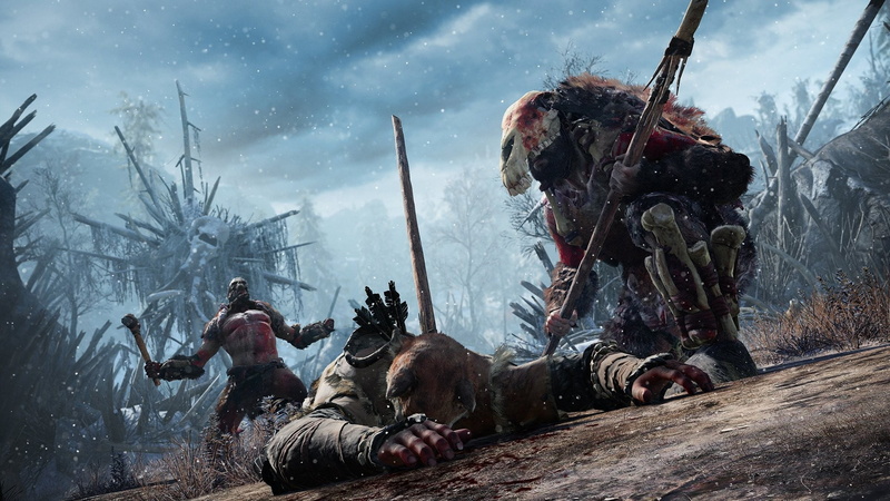 sky, real people, armed forces, military, domestic animals, clothing, men, weapon, day, aggression, far cry primal, government, army soldier