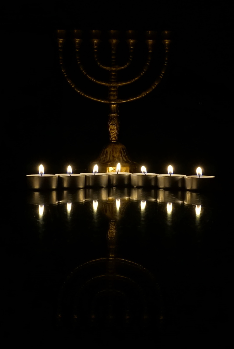 water, 2K, lighting equipment, illuminated, tealight, light, menorah, nature, circle, belief, glowing, communication, no people, night, candles, flame