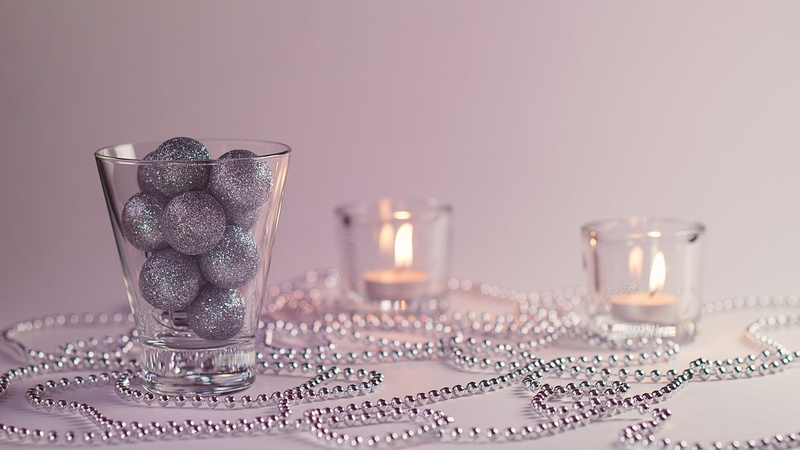 wealth, no people, event, candle, close-up, lamps, candlesticks, indoors, celebration, colored background, silver colored, clear, luxury, table, focus on foreground