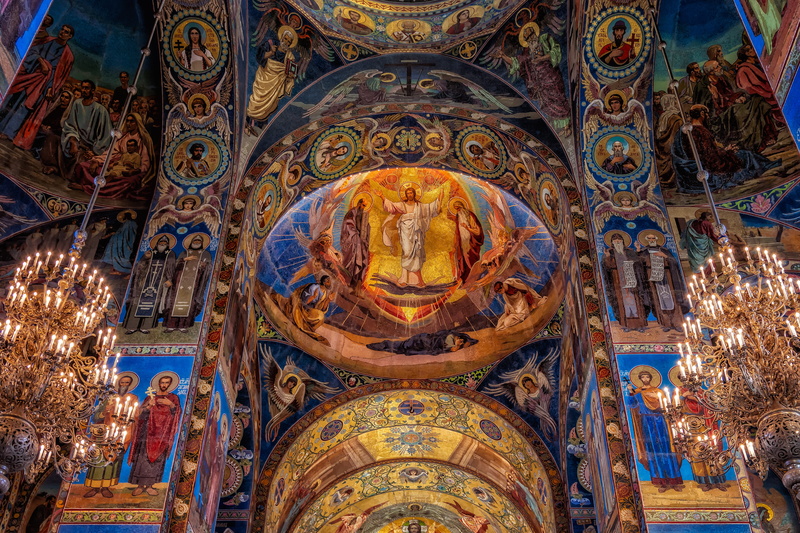 mural, art and craft, mosaic, historically, ceiling, 5K, colorful, female likeness, places of interest, indoors, chapel, fresco, human representation