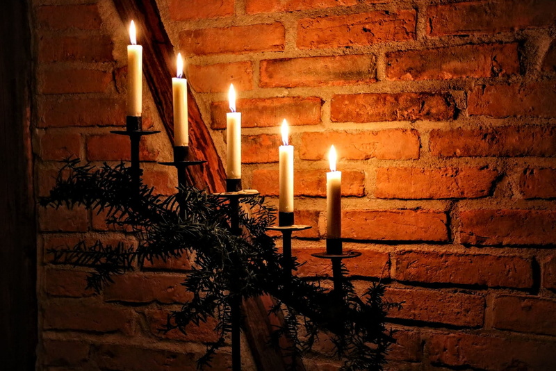 near, Candlelight, Christmas, Candlestick, flame, heat - temperature, night, no people, brick wall, indoors, lighting equipment, candle, fire - natural phenomenon