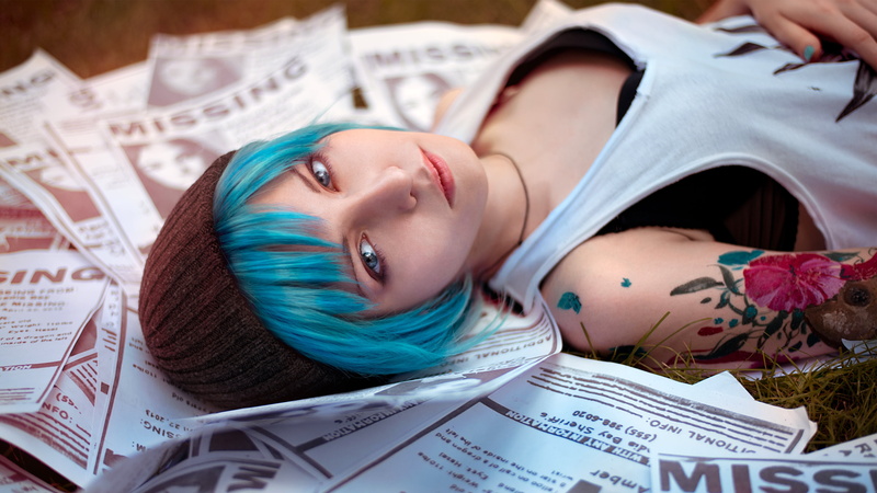 hairstyle, beautiful woman, portrait, 4K, beauty, headshot, tattoo, model, relaxation, women, Life Is Strange, Chloe Price, beautiful people, contemplation