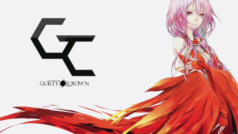 Inori Yuzuriha, 1080P, anime girls, white background, Guilty Crown