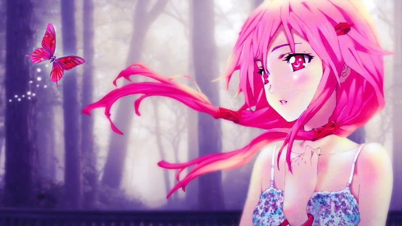 open mouth, anime, 1080P, anime girls, Yuzuriha Inori, Guilty Crown