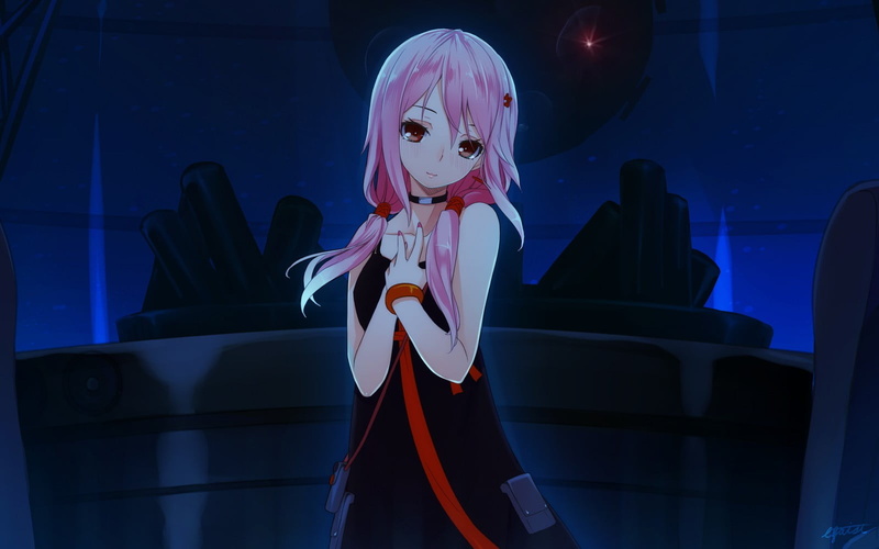 standing, Yuzuriha Inori, Guilty Crown, costume, disguise, leisure activity, night, obscured face, mask, 720P, mask - disguise, representation, lifestyles