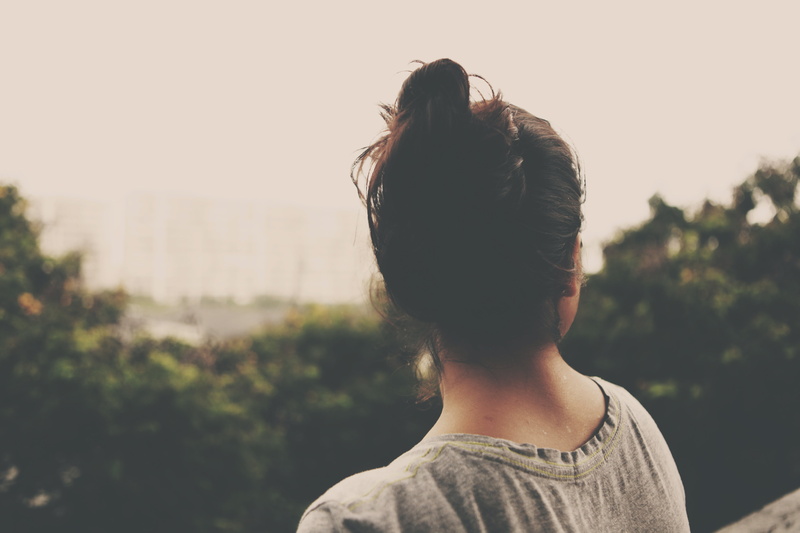 nature, 5K, outdoors, hair bun, young adult, lady, real people, person, trees, one person, leisure activity, focus on foreground, sky, adult, women, looking away