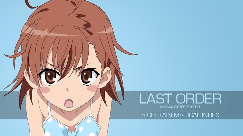 text, anime girls, copy space, blue, 4K, no people, glasses, art and craft, creativity, Last Order, clear sky, To aru Majutsu no Index, sky, human representation
