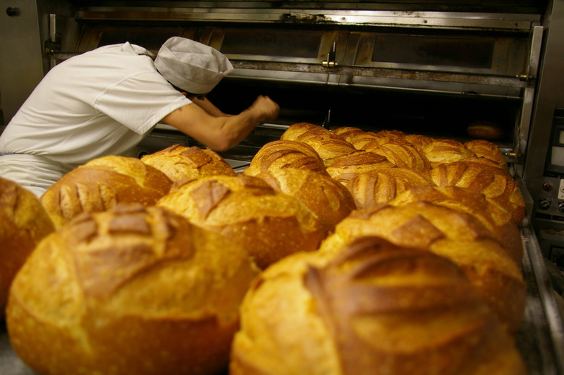 store, baking bread, men, preparing food, crispy, bread, food and drink, cooking, bakery, business, bun, loaf of bread, preparation, uniform, occupation