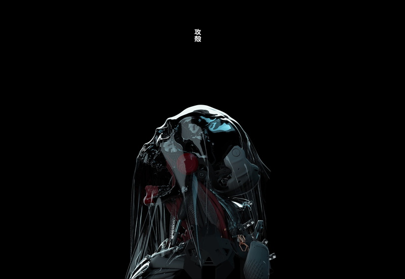 skull, machine, artwork, 4K, simple background, Ching Yeh