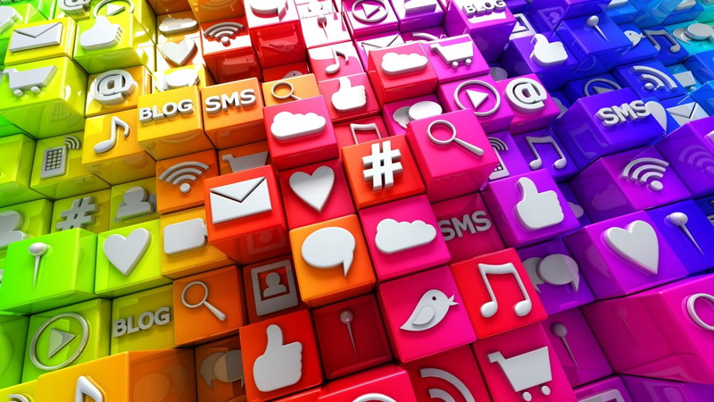 multi colored, communication, social media, retail, box, collection, container, close-up, text, box - container, 1080P, network, plastic, technology, full frame