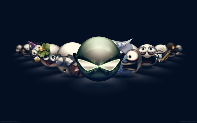 emoticons, rank, poster, 2K, emoji, line, smiles, dark