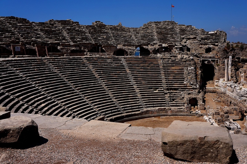 historical, tourism, outdoors, antiquity, the past, old ruin, archaeology, built structure, the ruins of the, 2K, monument, theatre, city, side, arts culture and entertainment