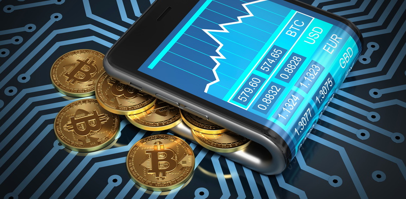 4K, coins, bitcoin, smartphone, btc