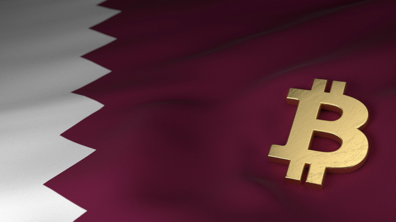 4K, flag, btc, Qatar, blur, bitcoin