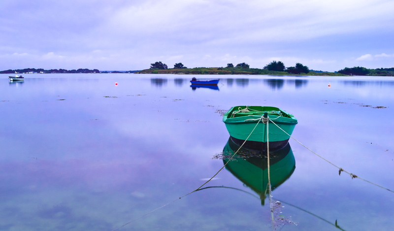 mer, attache, vert, breizh, belz, ported, nuit, morbihan, 4K, bateau, eau, léger, trepied, France, Monde, boat, flou, water, marée, Bretagne, des, green