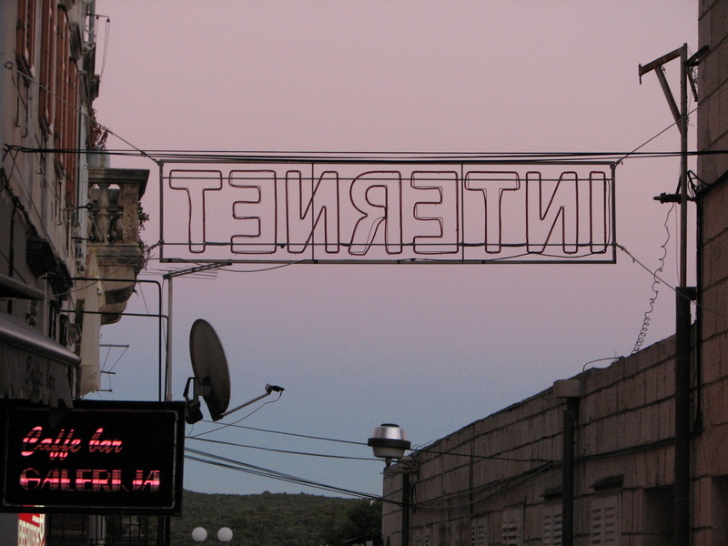 communication, Sunset, low angle view, architecture, hightech, Ironic, building exterior, Croatia, building, sign, built structure, electricity, information sign