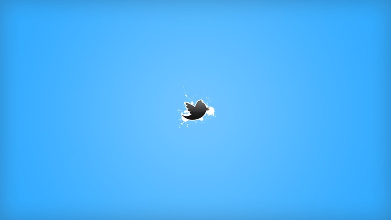 480P, blue background, brand, art, background, twitter, blue, logo