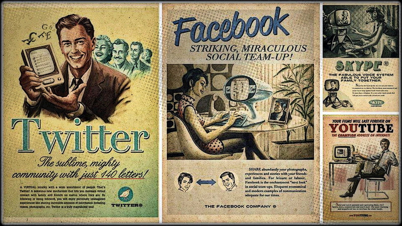 Twitter, vintage, Facebook, 1080P