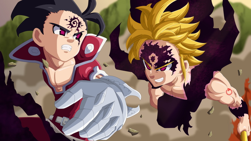 Anime, Zeldris (The Seven Deadly Sins), The Seven Deadly Sins, Demon King (The Seven Deadly Sins), 8K, Meliodas (The Seven Deadly Sins)