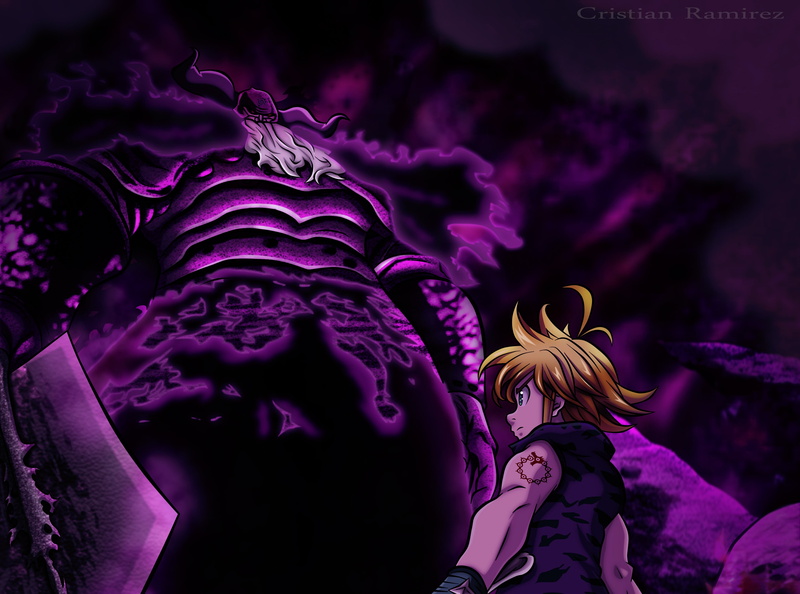 2K, Anime, Meliodas (The Seven Deadly Sins), Sword, Blonde, The Seven Deadly Sins, Weapon, Demon King (The Seven Deadly Sins)