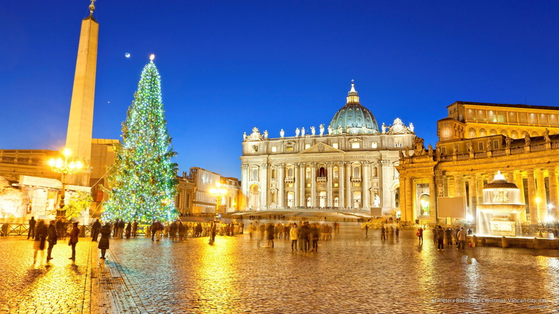 city, vatican, peters, 2K, basilica, italy, st, Holidays, christmas