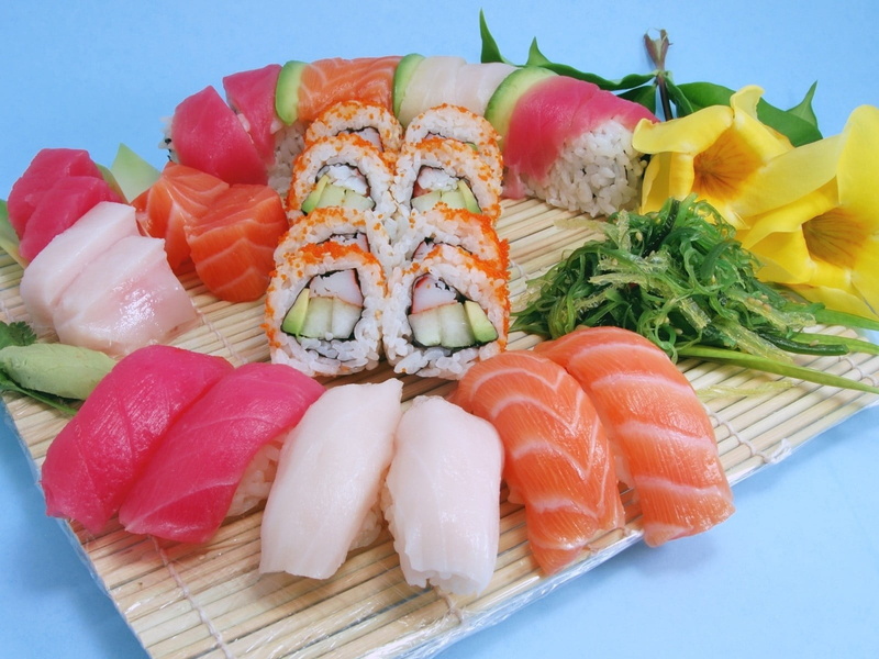 allsorts, slice, indoors, healthy Eating, close-up, japan, fish, red, plate, cultures, still life, dieting, tuna, asia, vertebrate, food And Drink, appetizer