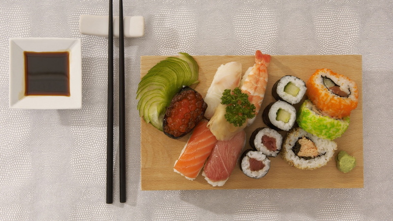 meal, Cucumber, wellbeing, seafood, Caviar, 1080P, asian food, Japanese cuisine, tray, ready-to-eat, Allsorts, Rice, indoors, no people, Sushi, food, fruit