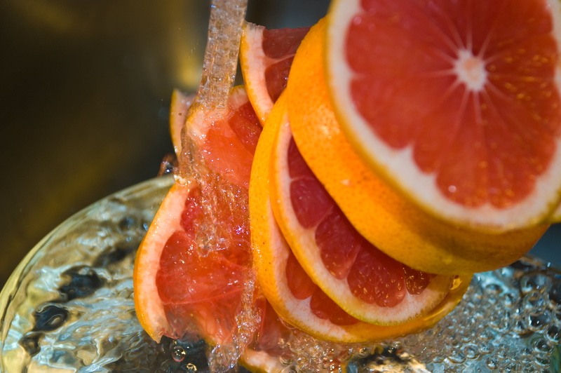 yellow, water, day, close-up, triptych, refreshing, sliced, cool, citrus Fruit, vue, splash, tilt shift lens, pink, prise, freshness, lens, food, lemon