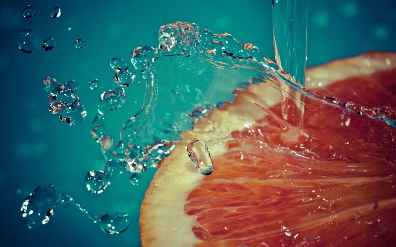1920x1200, citrus, fruit, 1080P, slice, photography, grapefruit, sliced, water, orange
