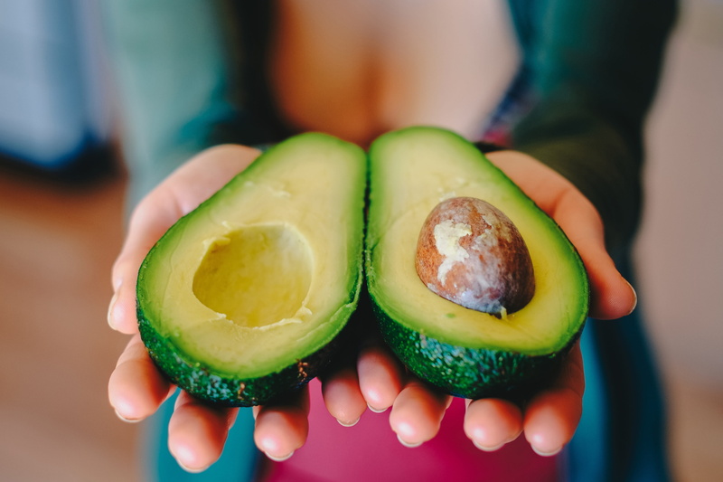 close-up, food/Drink, avocado, Halves, females, lifestyles, wellbeing, freshness, women, cucumber, food and drink, fruit, vegetable, slice, salad, 4K