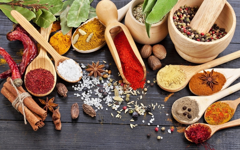 seasoning, wooden spoon, variation, spices, paprika, ground - Culinary, cooking, food and drink, allspice, pepper - Vegetable, choice, mortar and Pestle