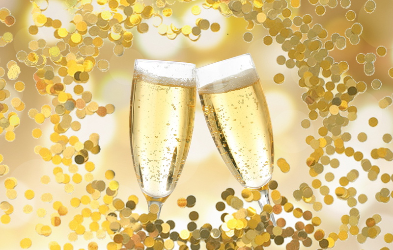 bubble, luxury, gold colored, 5K, alcohol, no people, drinking glass, new years greetings, invitation card, party - social event, celebration, champagne