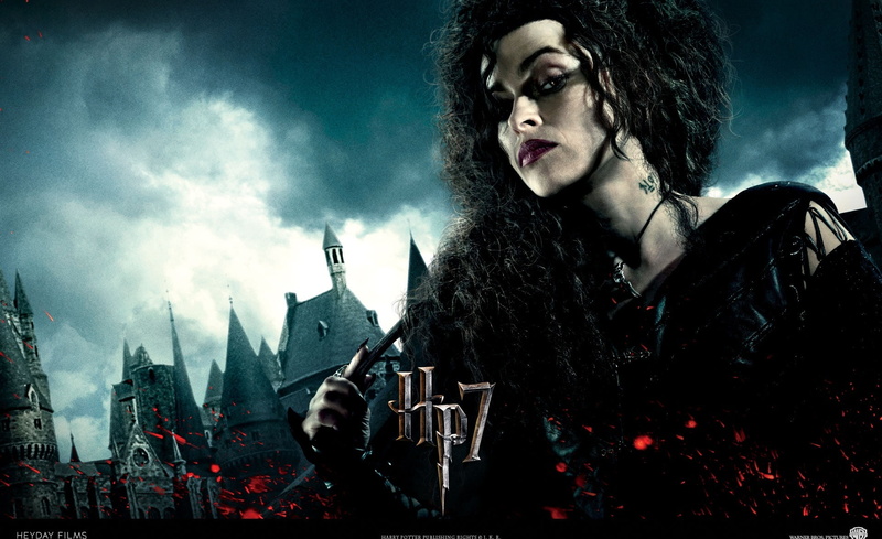 looking away, deathly, leisure activity, building exterior, Movies, one person, hallows, portrait, curly hair, helena bonham carter, hp7, bellatrix lestrange