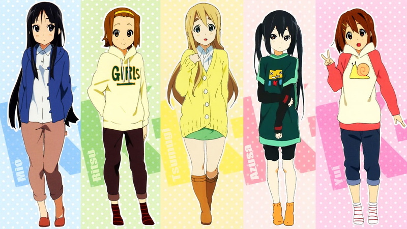 standing, costume, Hirasawa Ui, human representation, Akiyama Mio, lifestyles, adult, Kotobuki Tsumugi, 720P, young women, men, people, sunglasses, hairstyle
