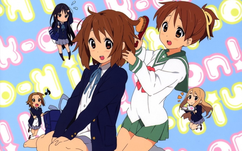 Ritsu Tainaka, Ui Hirasawa, Yui Hirasawa, Mio Akiyama, Tsumugi Kotobuki, K-ON!, Anime, 720P